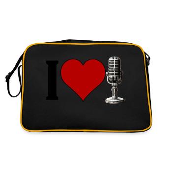 I ♥️ MUSIQUE | J’aime chanter - Sac Retro - noir/or - Dos