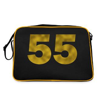 Anniversaire 55 ans - Sac Retro - noir/or - Dos
