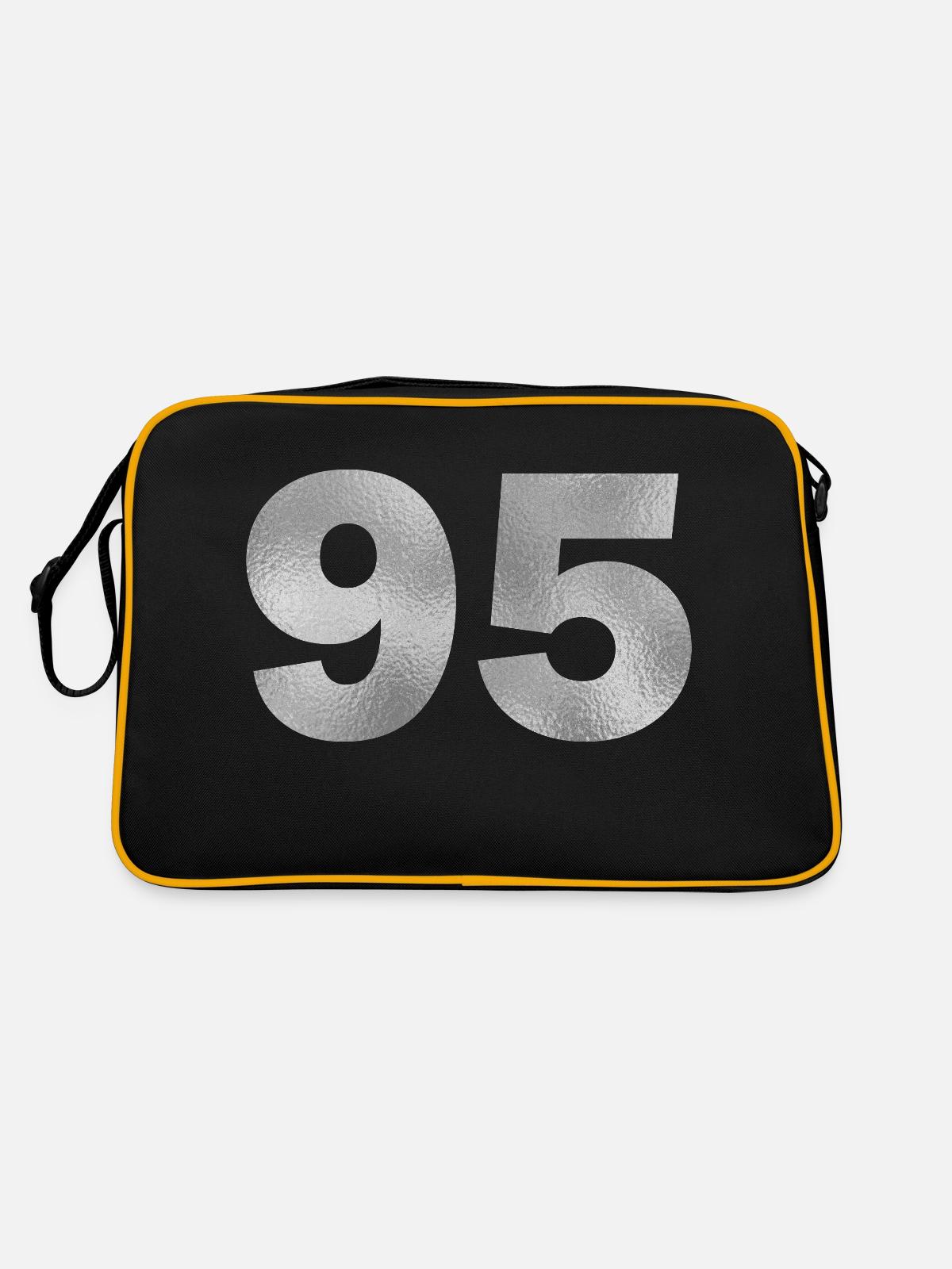 Birthday 95 years - Retro Bag - black/gold - Back