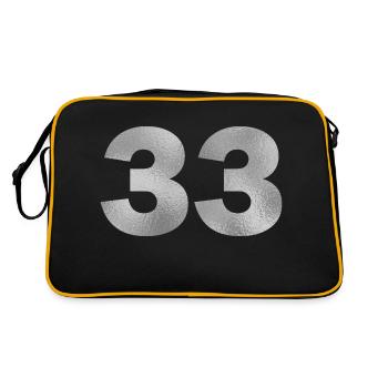 Birthday 33 years - Retro Bag - black/gold - Back