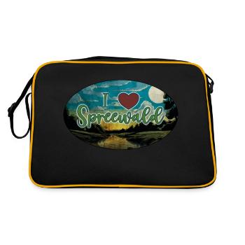 I Heart Spreewald grunge - Sac Retro - noir/or - Dos