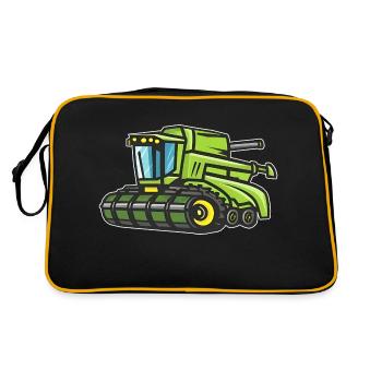 Green Combine Harvester - Retro Bag - black/gold - Back