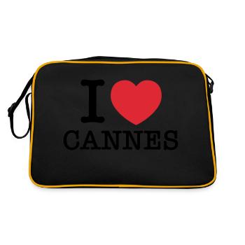 J’aime Cannes | Cannes | J’aime Cannes | France - Sac Retro - noir/or - Dos