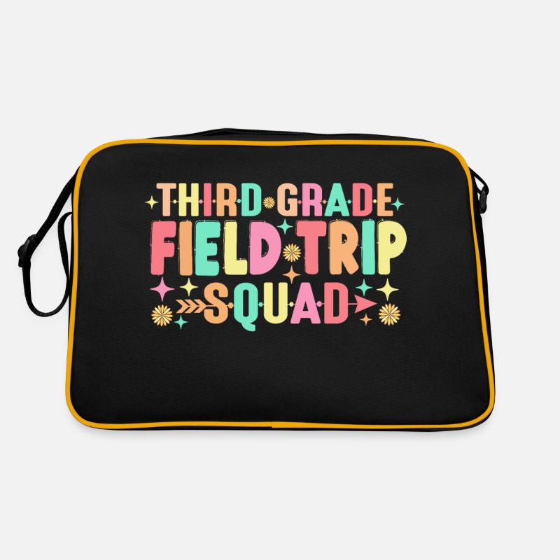 Teacher Students 3rd Third Grade Field Trip Squad Retro Bag