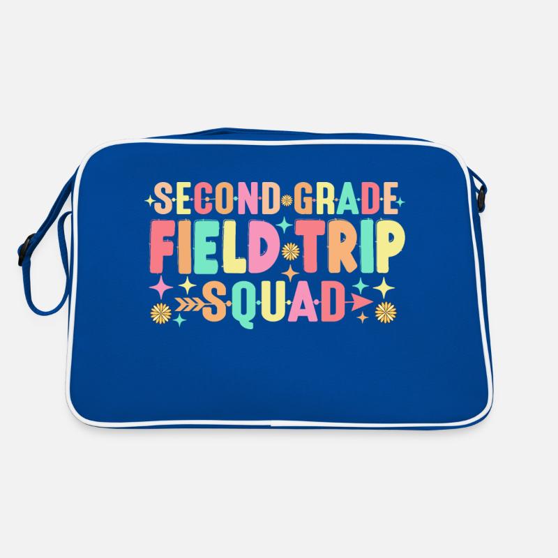 2nd Second Grade Field Trip Squad Matching Retro Bag