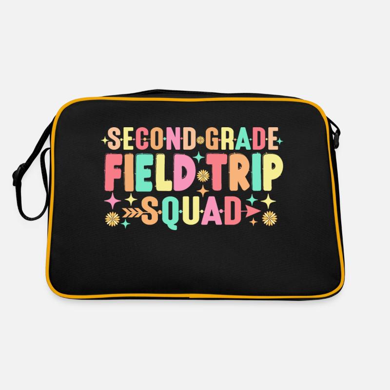 2nd Second Grade Field Trip Squad Matching Retro Bag
