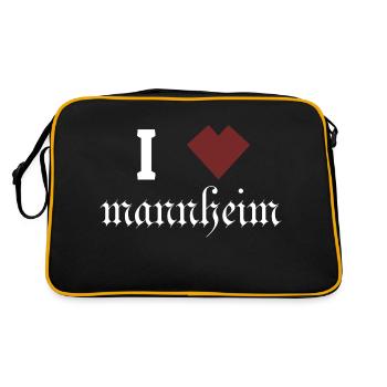 Mannheim Monnem Mannheimat - Sac Retro - noir/or - Dos