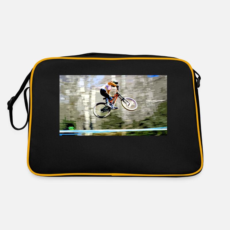 Downhill-Mountainbiken Retro Tasche