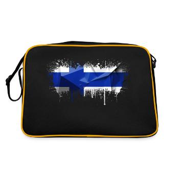 Finlande Suomi helsinki scandinavie viking fine FIN - Sac Retro - noir/or - Dos