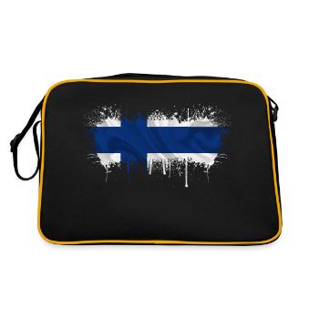 Finlande Suomi helsinki scandinavie viking fine FIN - Sac Retro - noir/or - Dos
