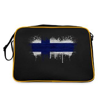 Finlande Suomi helsinki scandinavie viking fine FIN - Sac Retro - noir/or - Dos