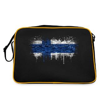 Finlande Suomi helsinki scandinavie viking fine FIN - Sac Retro - noir/or - Dos