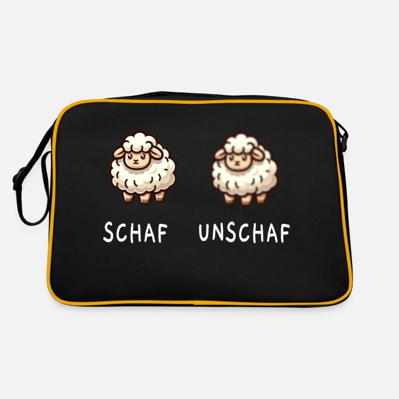 Schaf und unschaf Retro Tasche