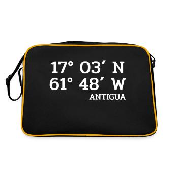 Antigua Coordinates - Coordinates - Caribbean - Retro Bag - black/gold - Back