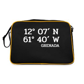 Grenada Coordinates - Coordinates - Caribbean - Retro Bag - black/gold - Back