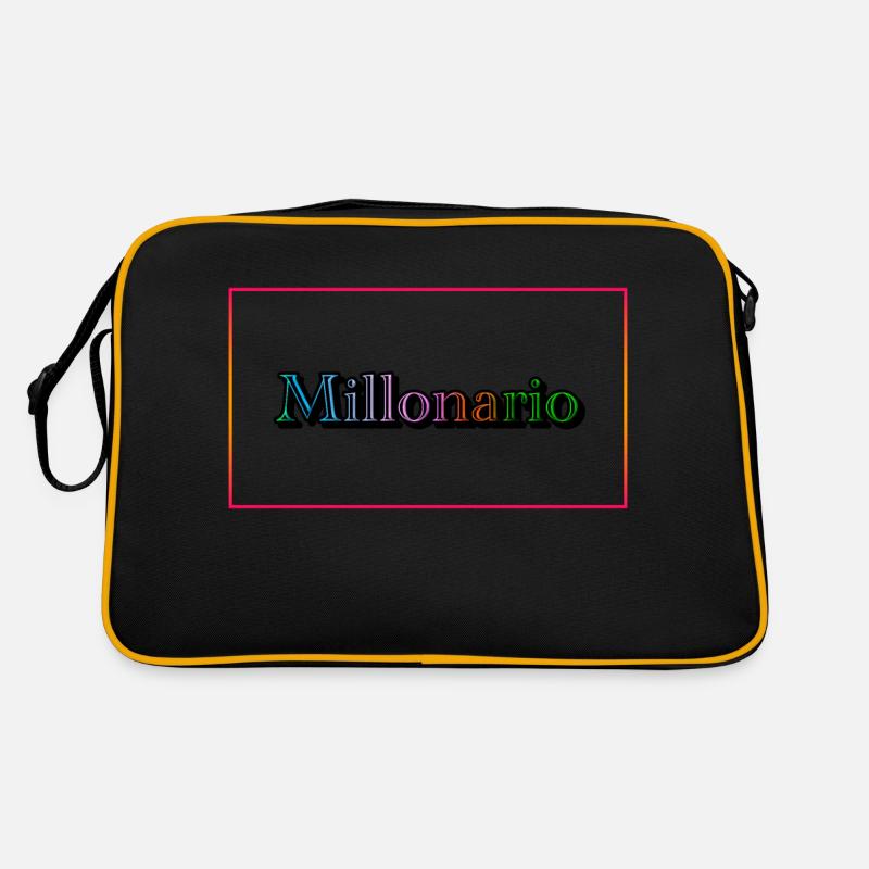 201432 - Retro Tasche - Schwarz/Gold