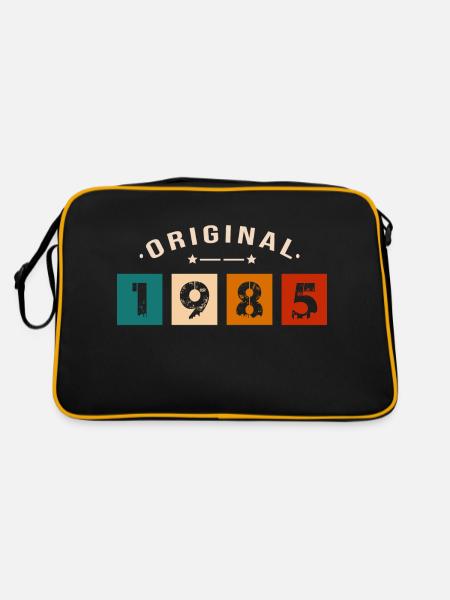 Original 1985 Vintage - Présent D’anniversaire 198 - Sac Retro - noir/or - Dos