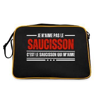 Je N'Aime Pas Le Saucisson C'est - Sac Retro - noir/or - Dos