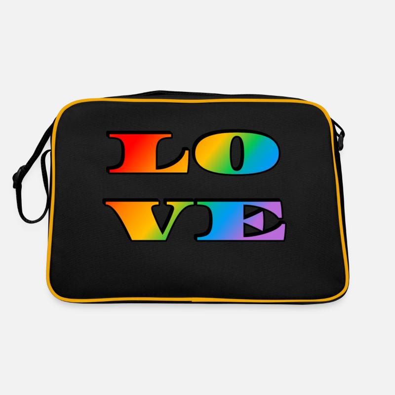 Retro Regenbogen Liebe Retro Tasche
