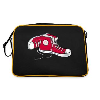Chucks red - Retro Bag - black/gold - Back