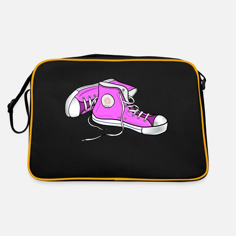 Chucks pink - Retro Tasche - Schwarz/Gold