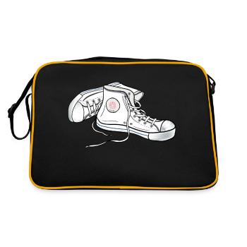 Chucks white - Retro Bag - black/gold - Back
