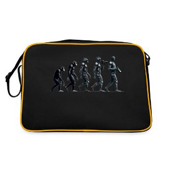 Photographer evolution: from monkey to AI photographer - Retro Bag - black/gold - Back