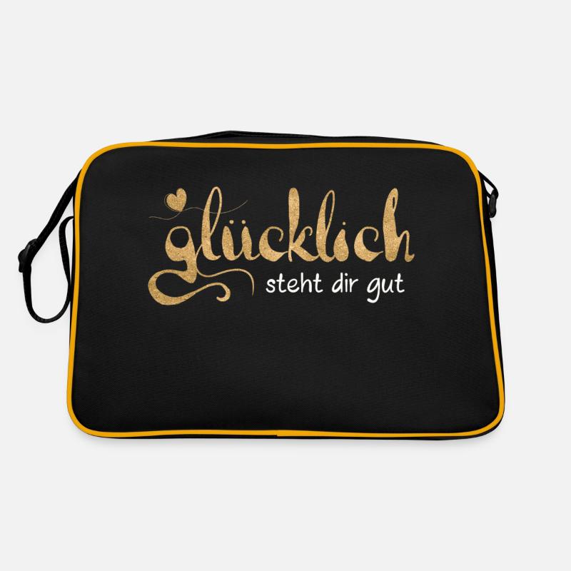 Glücklich steht dir gut Retro Tasche