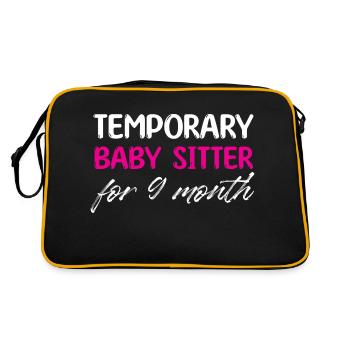 Baby-sitter temporaire pour 9 mois Design - Sac Retro - noir/or - Dos