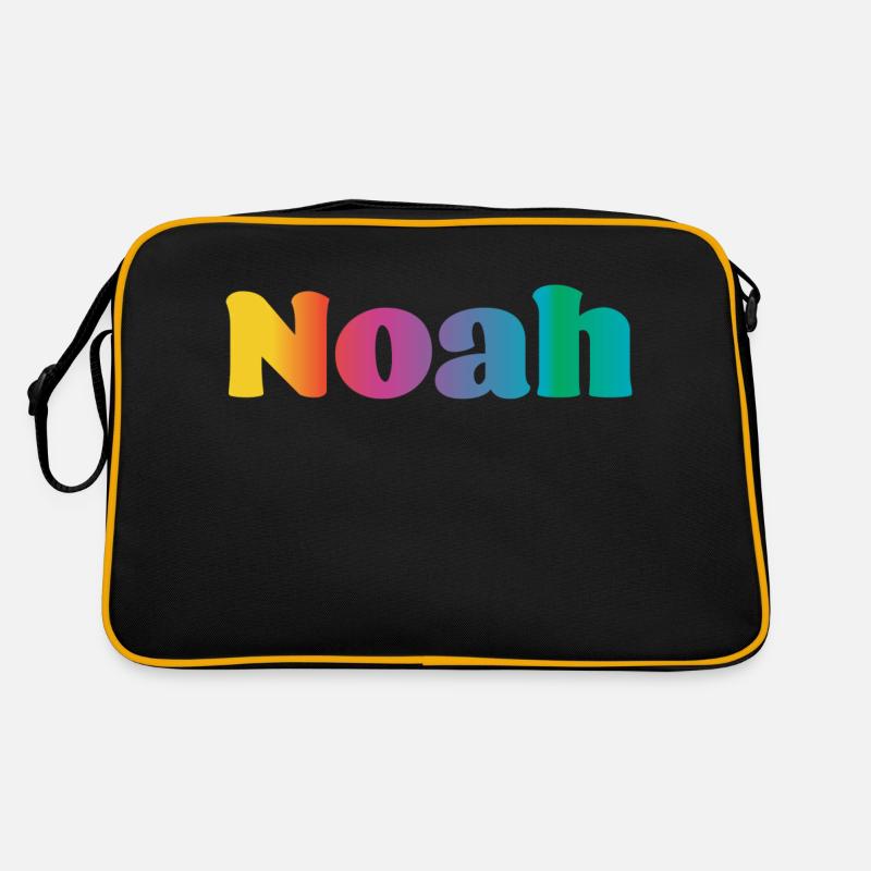 First name Noah Rainbow Gift Retro Bag