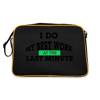 Je donne le meilleur de moi-même à la dernière minute - Sac Retro - noir/or - Dos