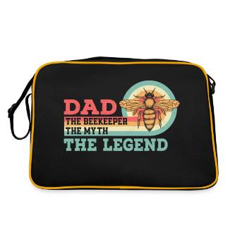 Dad The Beekeeper The Myth The Legend Apiarist Bee - Retro Bag - black/gold - Back