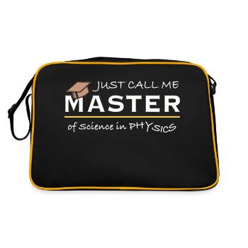 Just Call Me Master of Physics – Physicist Humor - Retro Bag - black/gold - Back