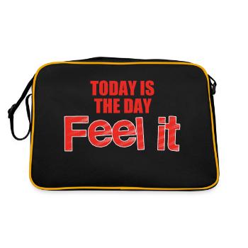 Today is the day feel it, live in the moment - Retro Bag - black/gold - Back
