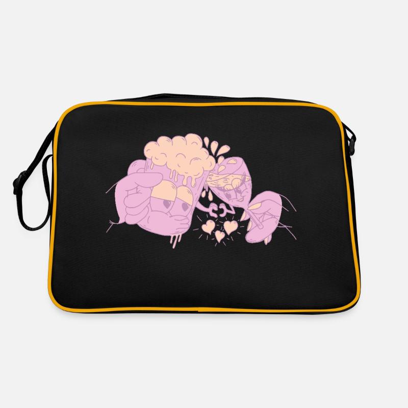 Cheers Party Geschenkidee Bier und Wein Retro Tasche