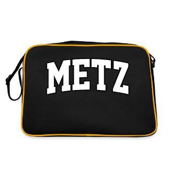 Logo Metz : Design collégial au style élégant et m - Sac Retro - noir/or - Dos