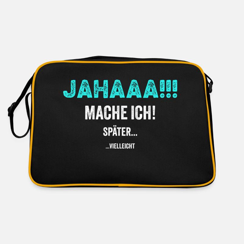 Jahaaa!!! Mache ich später ... Geschenkidee funny Retro Tasche