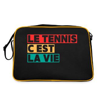 le tennis c est la vie tennisman,Tennis - Sac Retro - noir/or - Dos