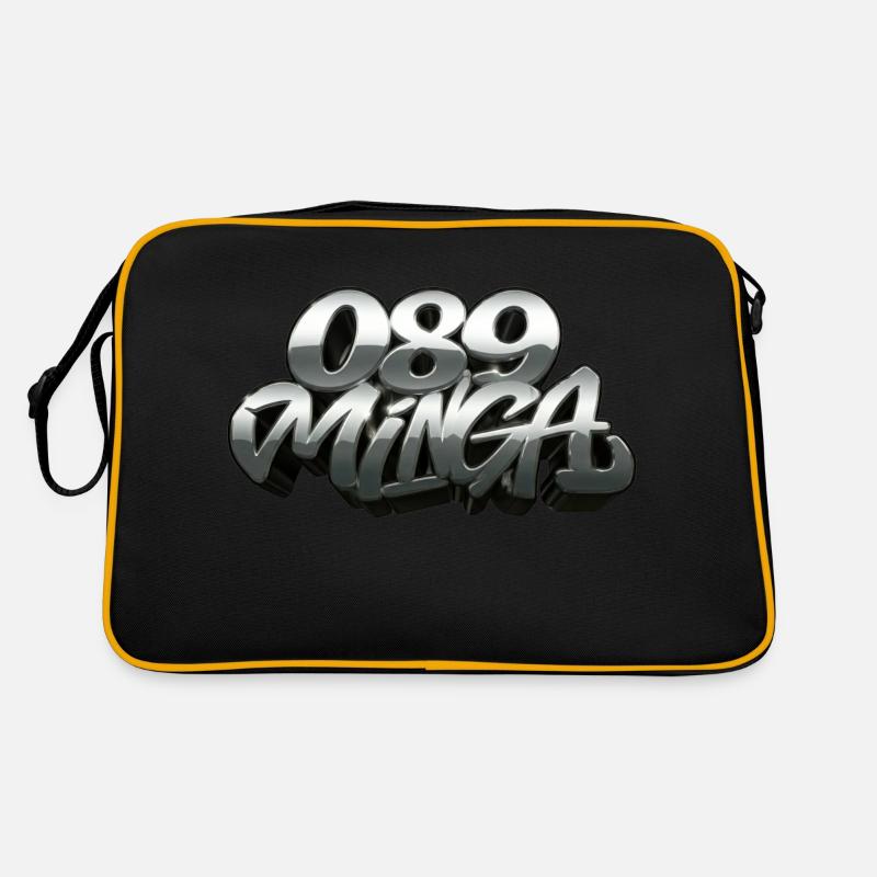 089 Minga Logo - Retro Tasche - Schwarz/Gold