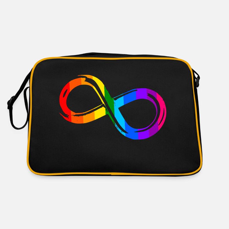 Different, Not Less – Autism Acceptance - Retro Bag - black/gold