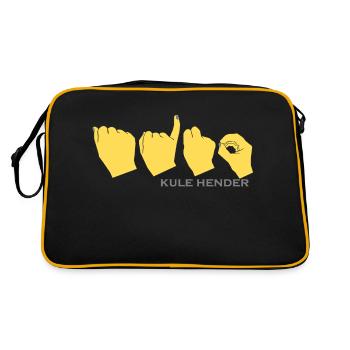 Aino de couleur jaune moutarde - Sac Retro - noir/or - Dos