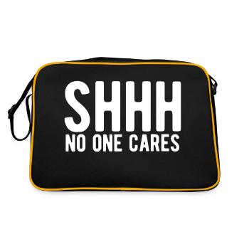 Shhh No One Cares - Retro Bag - black/gold - Back