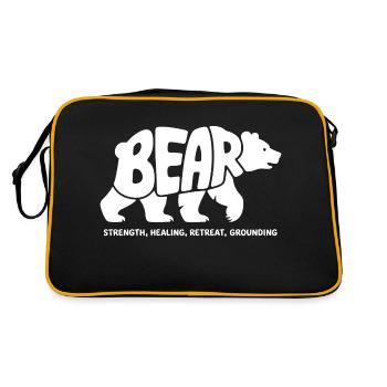 Bear Power Animal – Conception d’animaux totem spirituels - Sac Retro - noir/or - Dos