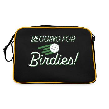 Begging For Birdies! - Retro Bag - black/gold - Back