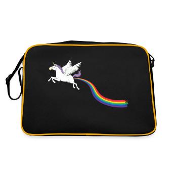 REGENBOGEN-ANTRIEB - Retro Tasche - Schwarz/Gold - Hinten