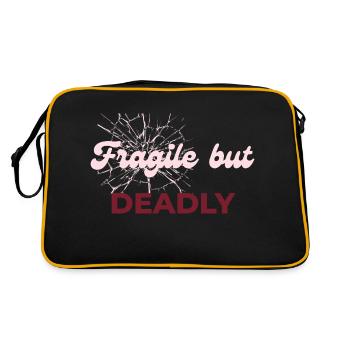 Fragile mais mortel – Soft Girl x Dark Romance - Sac Retro - noir/or - Dos