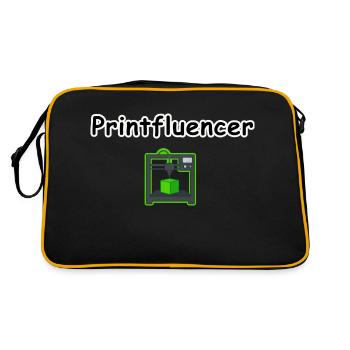 printfluencer 02 - Retro Tasche - Schwarz/Gold - Hinten