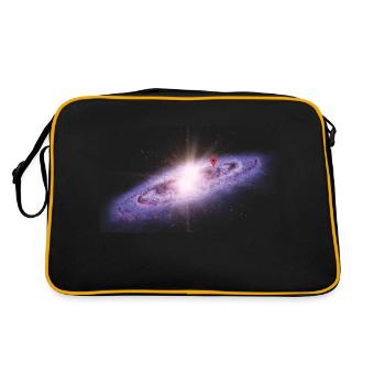 Universum Milchstraße - Retro Tasche - Schwarz/Gold - Hinten