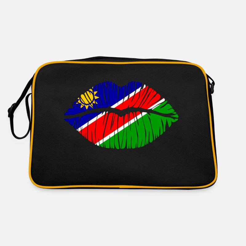 Kuss Namibia - Retro Tasche - Schwarz/Gold