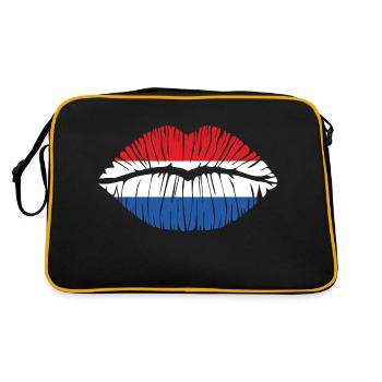 Kuss Niederlande - Retro Tasche - Schwarz/Gold - Hinten
